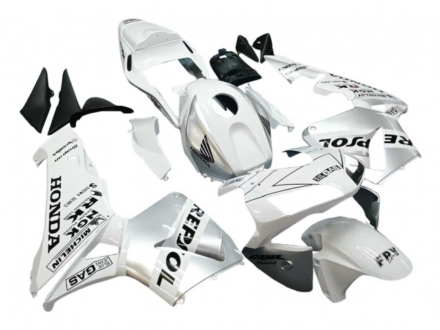 2003-2004 Honda CBR600RR Motorcycle Fairings - White Silver Black Repsol UK Manufacturers
