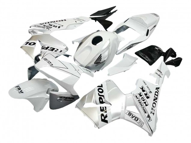2003-2004 Honda CBR600RR Motorcycle Fairings - White Silver Black Repsol UK Manufacturers