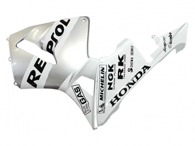 2003-2004 Honda CBR600RR Motorcycle Fairings - White Silver Black Repsol UK Manufacturers