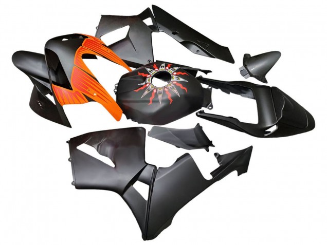 2003-2004 Honda CBR600RR Motorcycle Fairings - Matte Black Orange UK Manufacturers