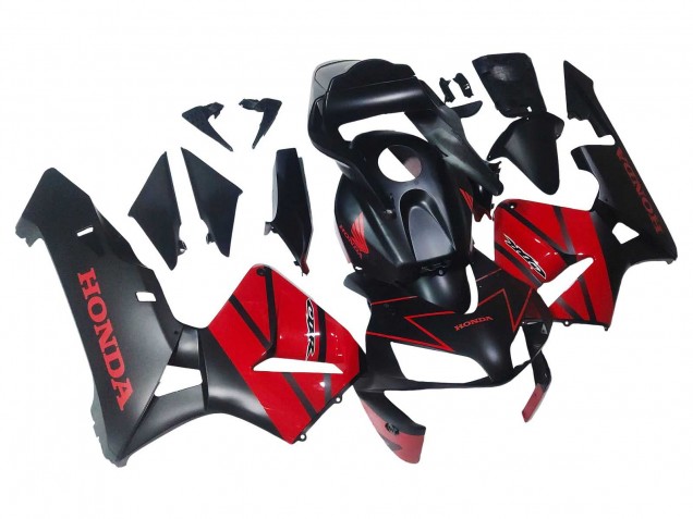 2003-2004 Honda CBR600RR Motorcycle Fairings - Red Glossy Black Matte Black UK Manufacturers