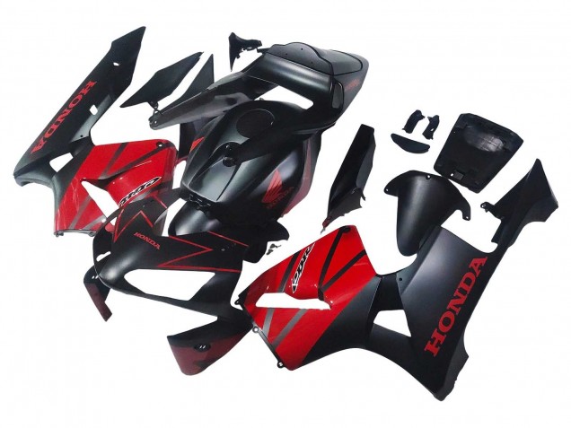 2003-2004 Honda CBR600RR Motorcycle Fairings - Red Glossy Black Matte Black UK Manufacturers