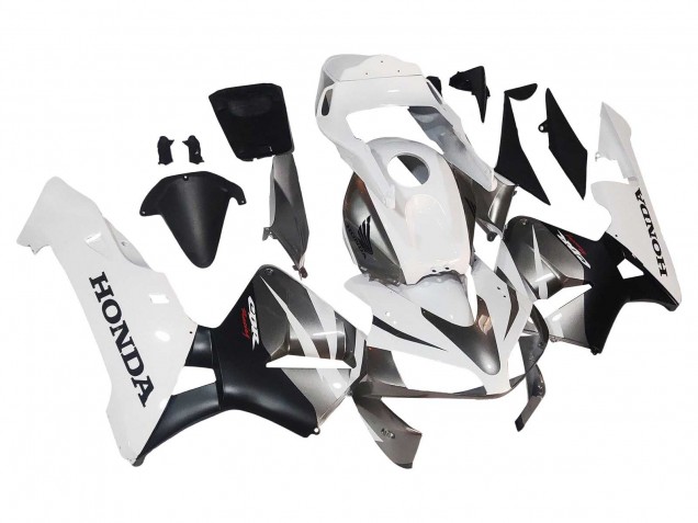 2003-2004 Honda CBR600RR Motorcycle Fairings - White Matte Black Racing UK Manufacturers