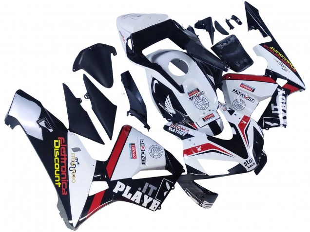 2003-2004 Honda CBR600RR Motorcycle Fairings - White Red Glossy Black DENSO Rimont UK Manufacturers