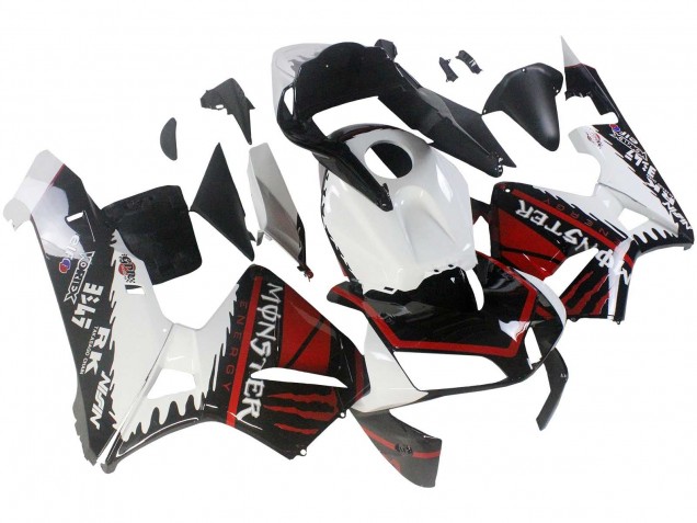 2003-2004 Honda CBR600RR Motorcycle Fairings - White Red Glossy Black Monster UK Manufacturers
