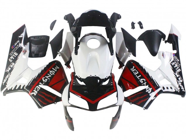 2003-2004 Honda CBR600RR Motorcycle Fairings - White Red Glossy Black Monster UK Manufacturers