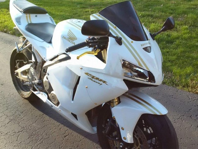 2005-2006 Honda CBR600RR Motorcycle Fairings - White Gold UK Manufacturers