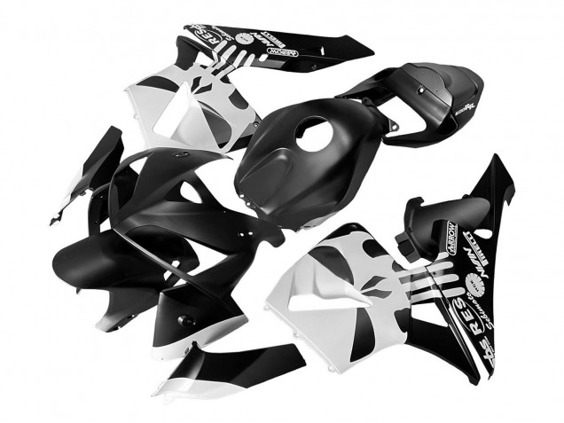 2005-2006 Honda CBR600RR Bike Fairings - Black White UK Manufacturers
