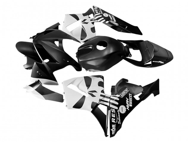 2005-2006 Honda CBR600RR Bike Fairings - Black White UK Manufacturers