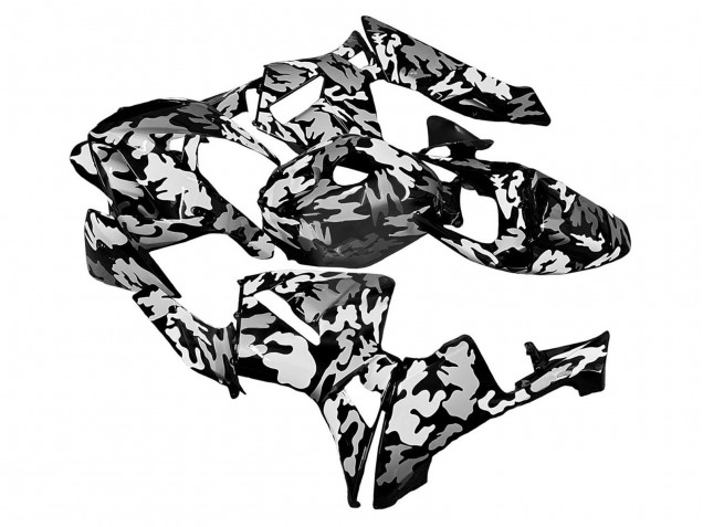 2005-2006 Honda CBR600RR Motorcycle Fairings - Black White Grey Camouflage UK Manufacturers