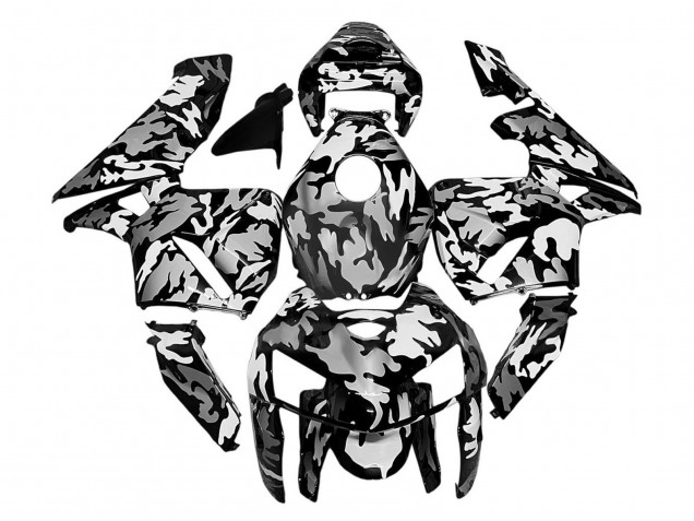 2005-2006 Honda CBR600RR Motorcycle Fairings - Black White Grey Camouflage UK Manufacturers