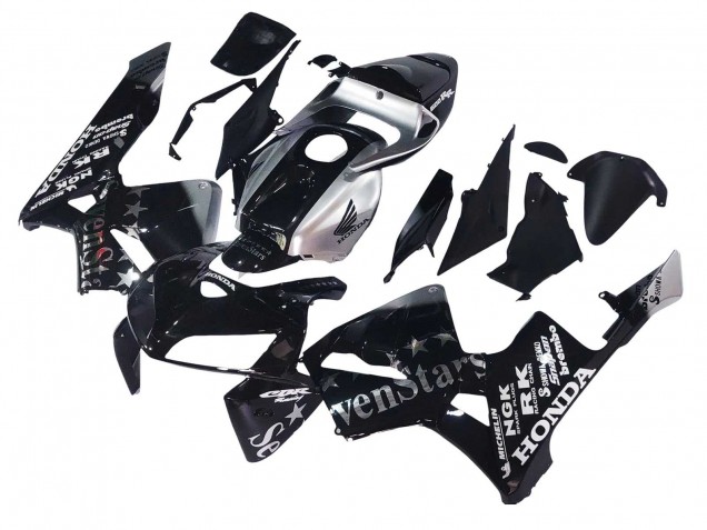 2005-2006 Honda CBR600RR Motorcycle Fairings - Black Silver SevenStars UK Manufacturers