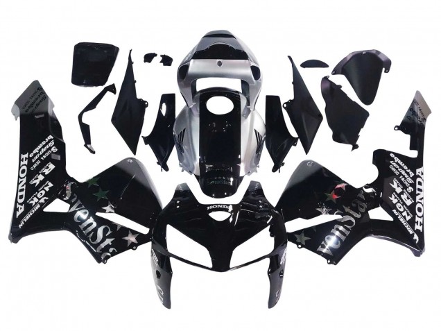 2005-2006 Honda CBR600RR Motorcycle Fairings - Black Silver SevenStars UK Manufacturers