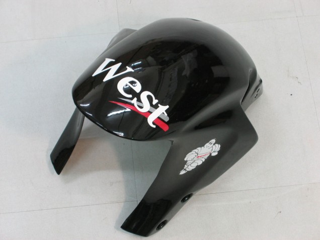2005-2006 Honda CBR600RR Motorcycle Fairings - Glossy Black White West UK Manufacturers