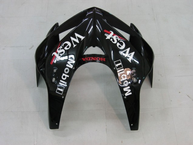 2005-2006 Honda CBR600RR Motorcycle Fairings - Glossy Black White West UK Manufacturers