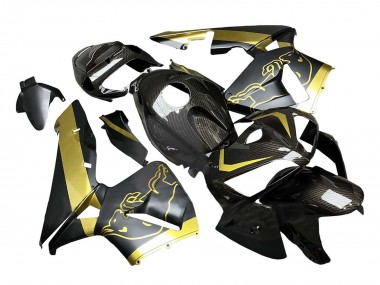 2005-2006 Honda CBR600RR Motorcycle Fairings - Black Gold Carbon Fiber UK Manufacturers