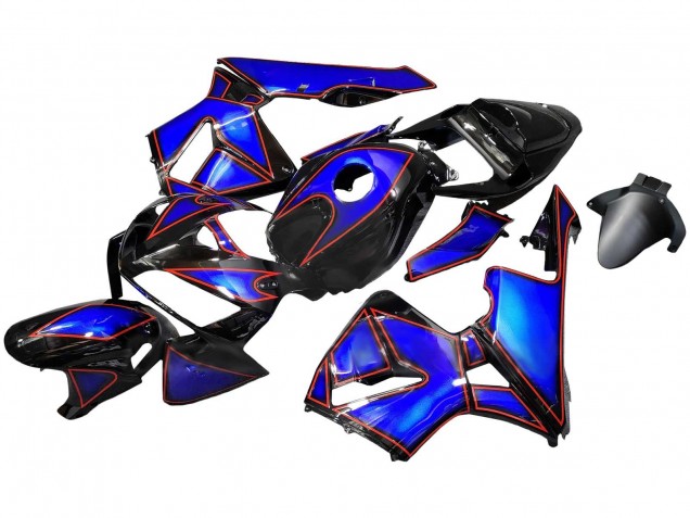 2005-2006 Honda CBR600RR Motorcycle Fairings - Blue Black with Red Line UK Manufacturers