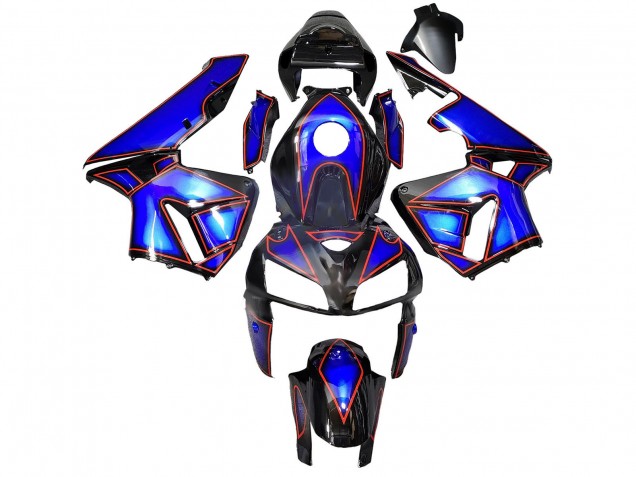 2005-2006 Honda CBR600RR Motorcycle Fairings - Blue Black with Red Line UK Manufacturers