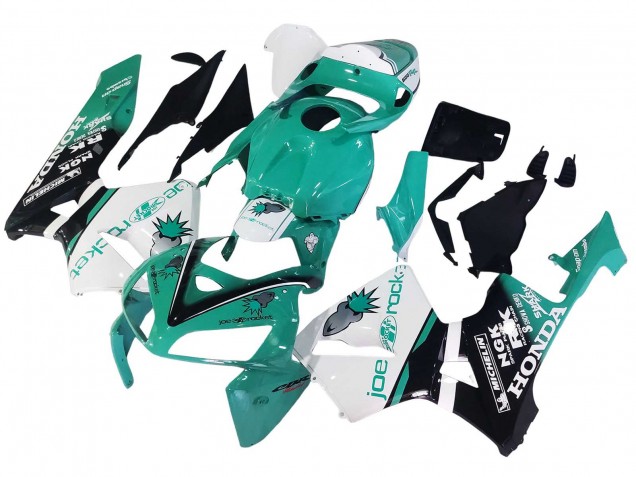 2005-2006 Honda CBR600RR Motorcycle Fairings - Light Green White Glossy Black Joe Rocket UK Manufacturers