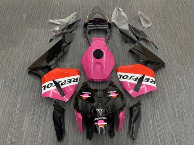 2005-2006 Honda CBR600RR Motorcycle Fairings - Pink Red Black Repsol UK Manufacturers