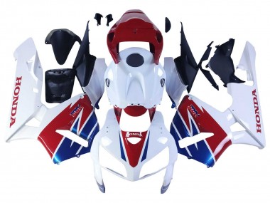 2005-2006 Honda CBR600RR Motorcycle Fairing - White Red Blue HRC UK Manufacturers