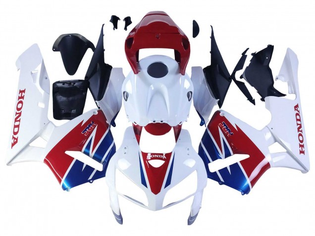 2005-2006 Honda CBR600RR Motorcycle Fairing - White Red Blue HRC UK Manufacturers