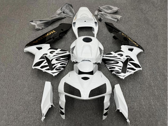 2005-2006 Honda CBR600RR Motorcycle Fairings - White Black UK Manufacturers