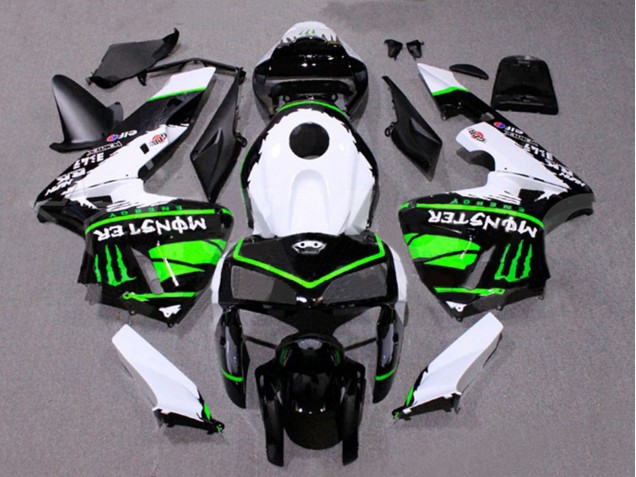 2005-2006 Honda CBR600RR Motorcycle Fairings - White Black Green Monster UK Manufacturers