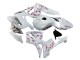 2005-2006 Honda CBR600RR Motorcycle Fairings - White with Cherry Blossom UK Manufacturers