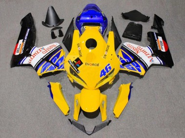 2005-2006 Honda CBR600RR Motorcycle Fairings - Yellow Blue White Nastro Azzurro 46 UK Manufacturers