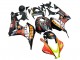 2007-2008 Honda CBR600RR Motorcycle Fairings - Matte Black Orange Red Rossi Repsol 46 UK Manufacturers