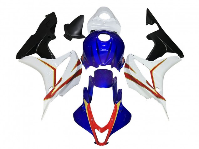 2007-2008 Honda CBR600RR Motorcycle Fairings - White Blue Red Glossy Black UK Manufacturers