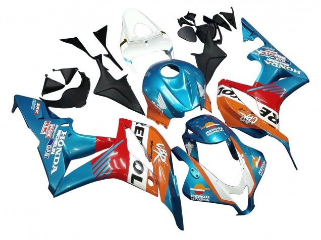 2007-2008 Honda CBR600RR Motorcycle Fairings - Orange White Red Blue Repsol UK Manufacturers