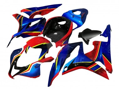 2007-2008 Honda CBR600RR Motorcycle Fairings - Blue Red Yellow Glossy Black UK Manufacturers
