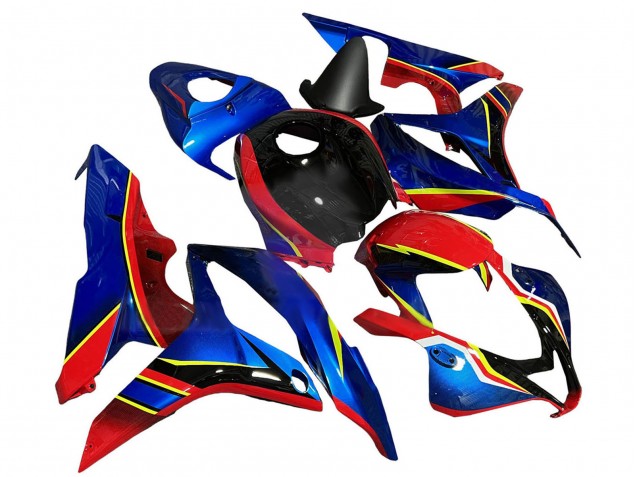 2007-2008 Honda CBR600RR Motorcycle Fairings - Blue Red Yellow Glossy Black UK Manufacturers