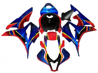 2007-2008 Honda CBR600RR Motorcycle Fairings - Blue Red Yellow Glossy Black UK Manufacturers