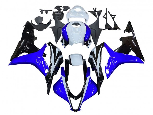 2007-2008 Honda CBR600RR Motorcycle Fairing - White Blue Glossy Black UK Manufacturers