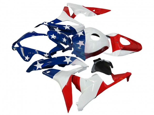 2007-2008 Honda CBR600RR Motorcycle Fairings - White Blue Red Star UK Manufacturers