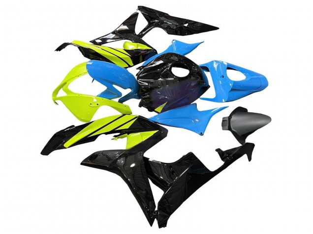 2007-2008 Honda CBR600RR Motorcycle Fairings - Blue Yellow Glossy Black UK Manufacturers