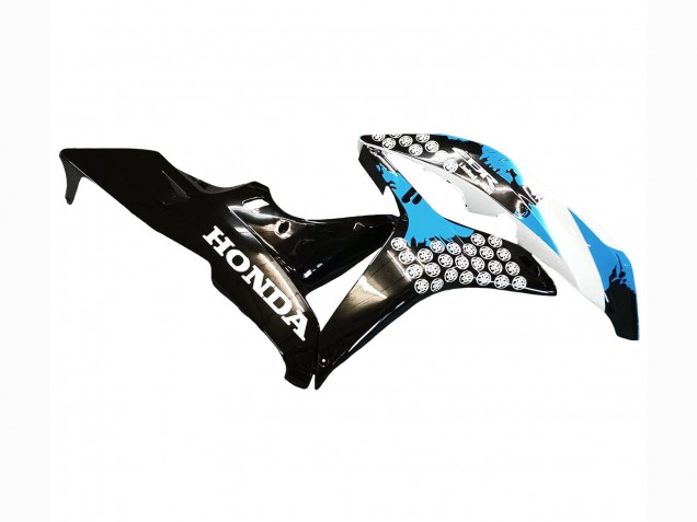 2007-2008 Honda CBR600RR Motorcycle Fairings - White Light Blue Glossy Black UK Manufacturers