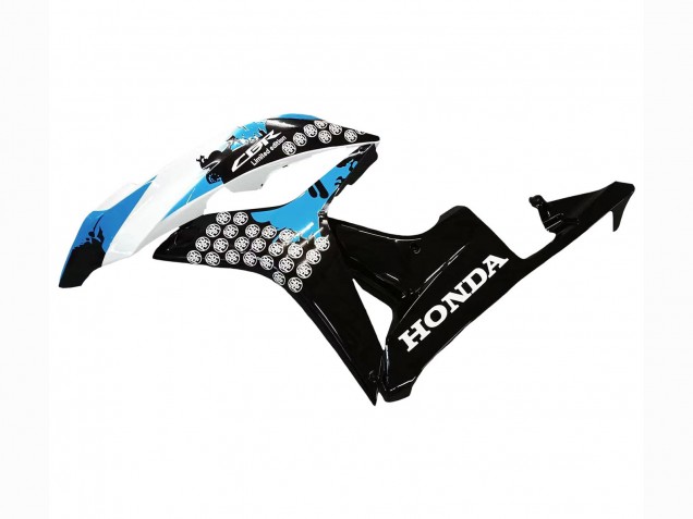 2007-2008 Honda CBR600RR Motorcycle Fairings - White Light Blue Glossy Black UK Manufacturers