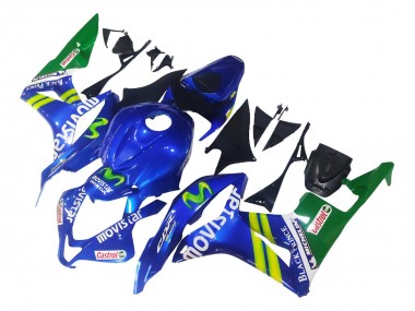2007-2008 Honda CBR600RR Motorcycle Fairings - Blue Green MoviStar Castrol UK Manufacturers