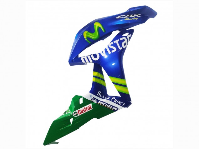 2007-2008 Honda CBR600RR Motorcycle Fairings - Blue Green MoviStar Castrol UK Manufacturers