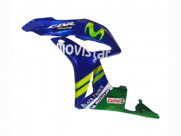 2007-2008 Honda CBR600RR Motorcycle Fairings - Blue Green MoviStar Castrol UK Manufacturers