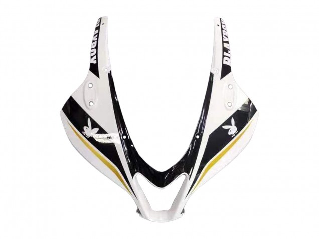 2007-2008 Honda CBR600RR Motorcycle Fairing - White Gold Glossy Black Playboy UK Manufacturers