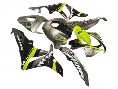 2007-2008 Honda CBR600RR Motorcycle Fairings - Grey Fluorescent Yellow Shark UK Manufacturers