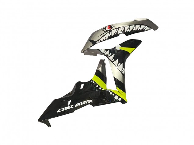 2007-2008 Honda CBR600RR Motorcycle Fairings - Grey Fluorescent Yellow Shark UK Manufacturers