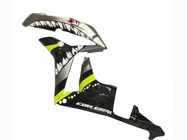 2007-2008 Honda CBR600RR Motorcycle Fairings - Grey Fluorescent Yellow Shark UK Manufacturers