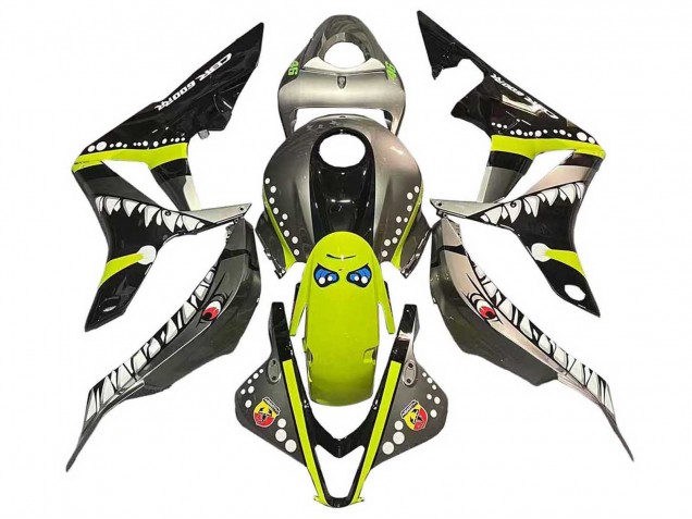 2007-2008 Honda CBR600RR Motorcycle Fairings - Grey Fluorescent Yellow Shark UK Manufacturers