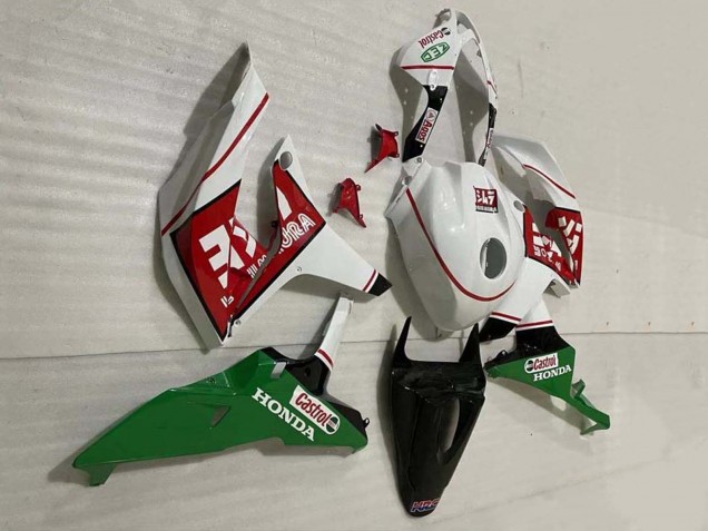 2007-2008 Honda CBR600RR Motorcycle Fairings - White Green Red Castrol UK Manufacturers